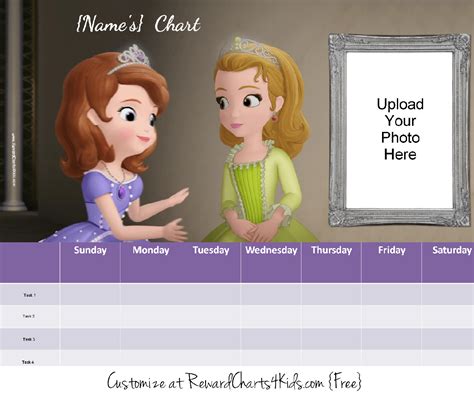 Sofia The First Chore Chart: A Visual Reference of Charts | Chart Master