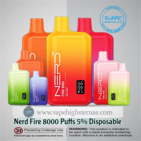 Nerd Fire Puffs Disposable Vape Vape Highster Uae