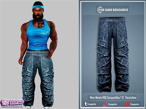 The Sims Resource Y2k Oversize Jeans Adult Male