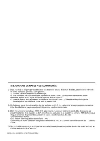 Problemas De Estequiometria De Gases Pdf