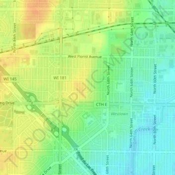 Silver Spring topographic map, elevation, terrain