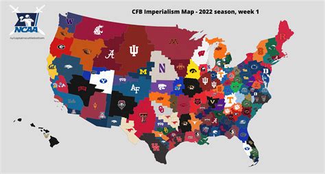 College Football Imperialism Map Editable