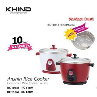 Khind Anshin Smart Rice Cooker Rc M Random Colour Shopee Malaysia