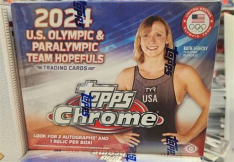 2024 Topps Chrome US Olympic Paralympic Hopefuls Hobby Box 2 Autos 1