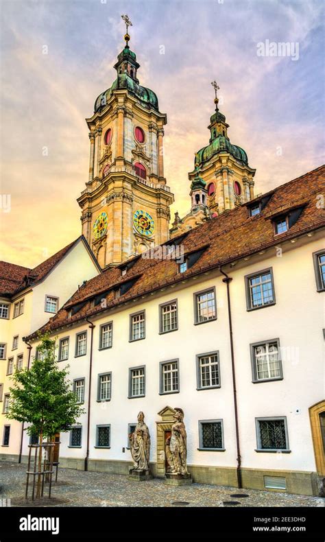 Cathedral Of Saint Gall Abbey In St Gallen Switzerland Stock Photo