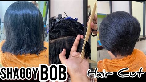 SHAGGY BOB HAIR CUT TUTORIAL POTONG RAMBUT SHAGGY PENDEK YouTube