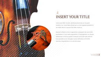 Violin Cello Presentation Powerpoint Templates Design