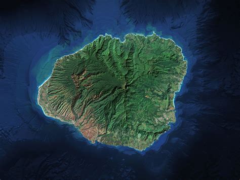 Kauai Map Art Satellite Hillshade Bathymetry I Hope You Like It