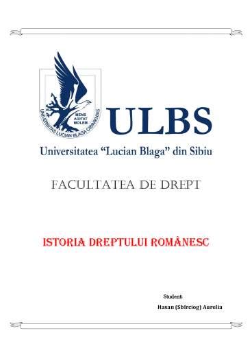 Istoria Dreptului Rom Nesc Referat Pdf