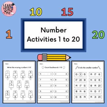 Number 1-20 Activities by Learn and Teach with me | TPT