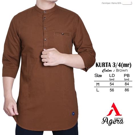 Jual Kurta Pakistan Bahan Morino Brand Agera Koko Muslim Kurta