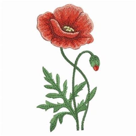 Watercolor Poppies Embroidery Design Embroiderydesigns