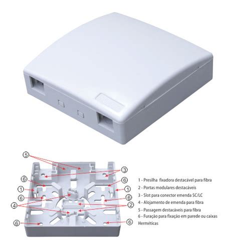 Kit 10 Caixa Terminação Fibra Óptica Roseta Pto 2p Ftth Parcelamento