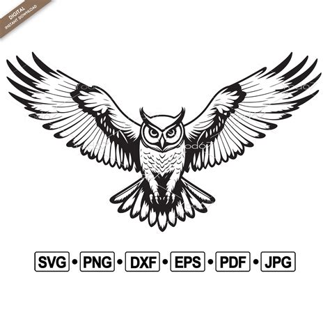clip art owl black and white 10