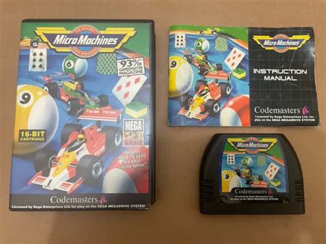 Micro Machines Sega Mega Drive Game Boxed Complete Pal Version Tested