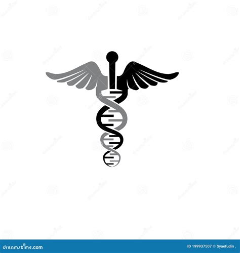 Dna Hermes Logo Designs Simple Modern For Medical Logo Cartoon Vector ...