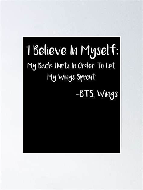 "BTS Wings Lyrics Quote" Poster for Sale by hallyupunch | Redbubble