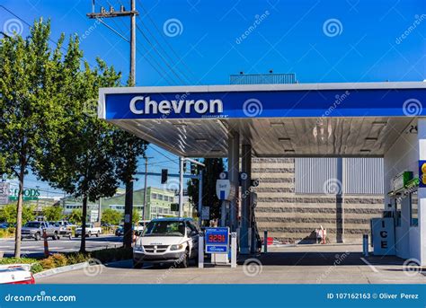 Chevron gas station editorial stock photo. Image of business - 107162163