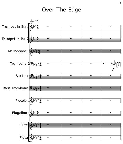 Over The Edge Sheet Music For Trumpet Horn In F Trombone Choir