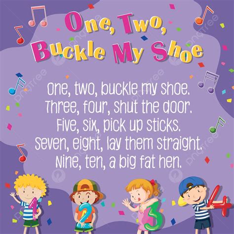 One Two Buckle My Shoe Poster Show Cartoon Big Vector, Show, Cartoon ...