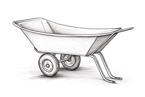 How To Draw A Wheelbarrow Yonderoo