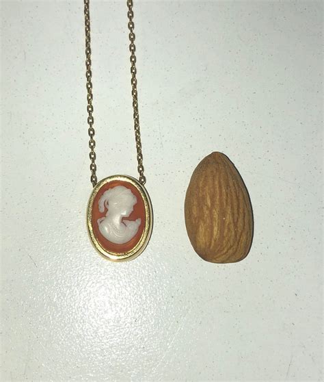 Mini Victorian Cameo Necklace Italian Cultured Pearl Shell Etsy