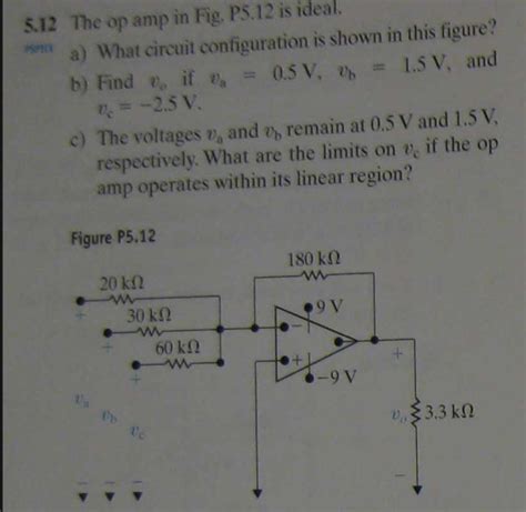 Solved 5 12 The Op In Fig P5 12 Is Ideal A What C