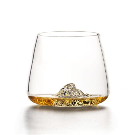 Set De Verres Whisky Topographic Mont Blanc Et Everest Alaskan