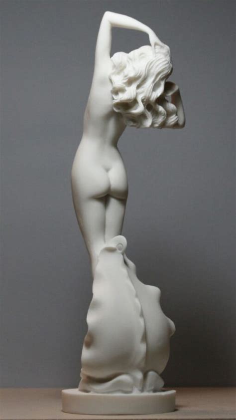 Goddess Aphrodite Venus Anadyomene Nude Female Erotic Cast Marble