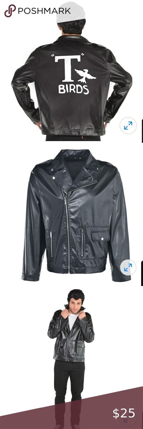 🎃 Grease T-Birds Black Faux Leather Danny Zuko Halloween Costume ...