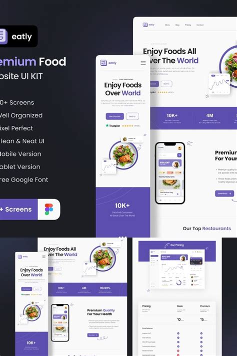 Eatly Food Delivery Landing Page Web Ui Kit