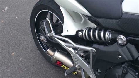 Kawasaki Er N Exhaust Akrapovic With Without Db Killer Youtube