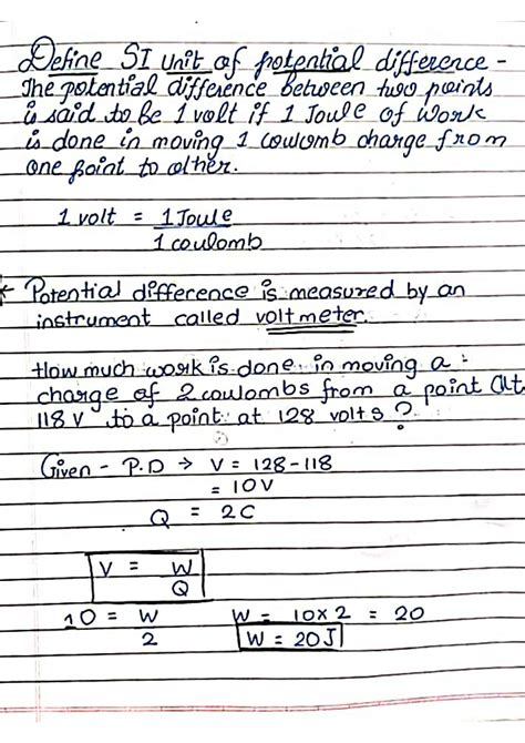 Solution Icse Class 10 Physics Current Electricity Notes Studypool