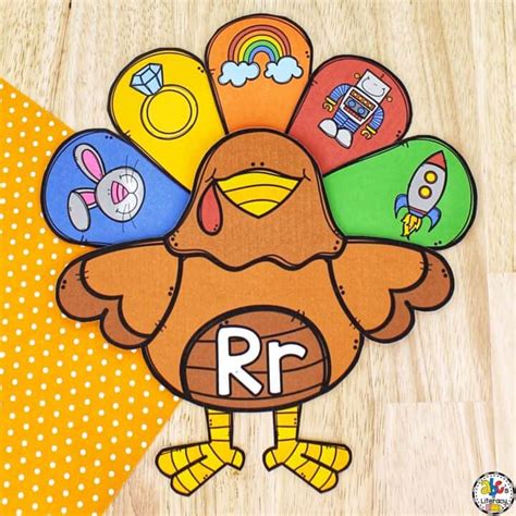 Turkey Beginning Sounds Activity Thanksgiving Phonics Activity