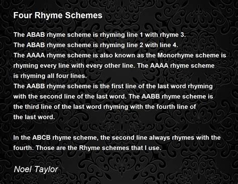 4 Line Poem With Abab Rhyme Scheme | Sitedoct.org