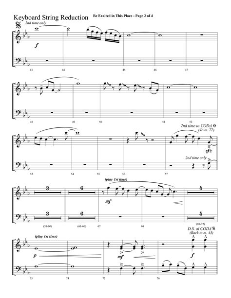 Be Exalted In This Place Choral Anthem SATB String Reduction Sheet