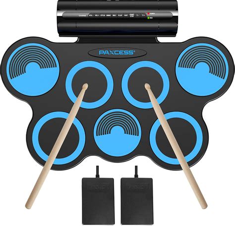 Amazon Paxcess Electronic Drum Set Drum Pads Roll Up Practice