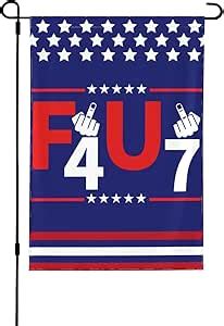 Amazon Fu47 Garden Flag 12x18 Fuck Trump 47 Yard Flag Sign FDT