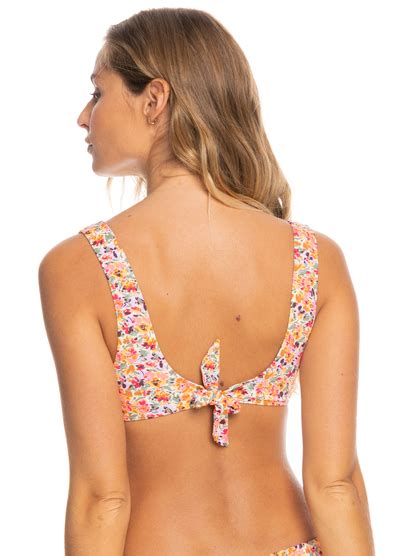 Printed Beach Classics Bralette Bikini Top For Women Roxy