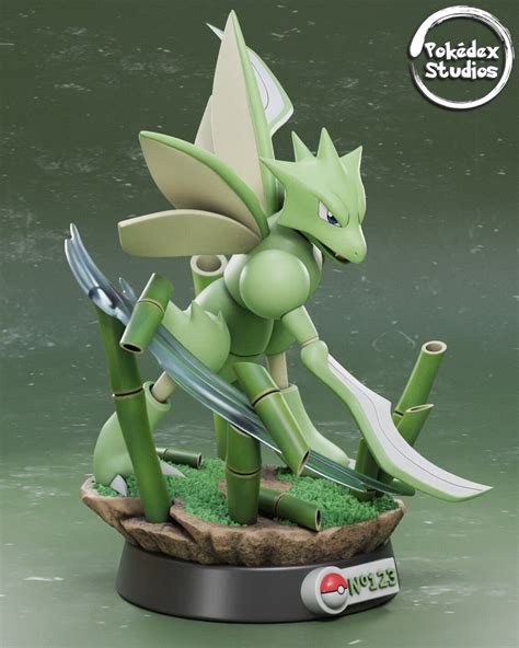 Scyther Pokemon Pokedex 123 3d Print Worldwide Free Etsy