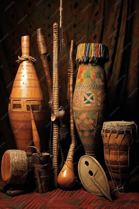 Instrumentos Musicales Africanos Tradicionales Creados Con Ai Generativa Foto Premium