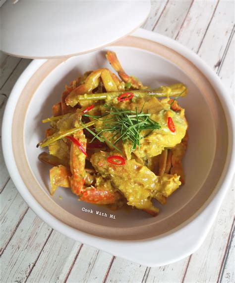 Flower Crab In Spicy Tumeric Coconut Milk Ketam Masak Lemak Cili Api