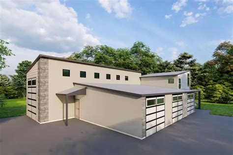 2-Bedroom Dual-Story Modern Barn Home with Oversized Garage (Floor Plan)