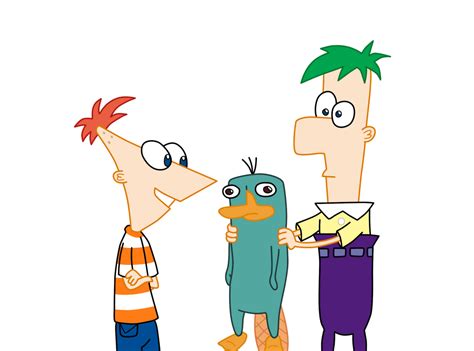 Phineas and Ferb with Perry coloured by Danilo34Ramos on DeviantArt