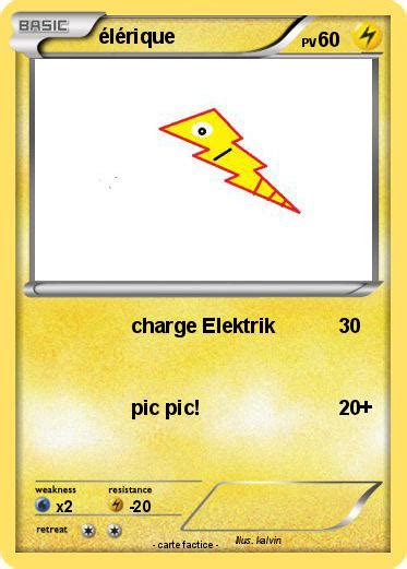 Pok Mon Elerique Charge Elektrik Ma Carte Pok Mon