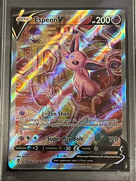 Espeon V Evolving Skies Psa Aa Alternate Art Hobbies Toys