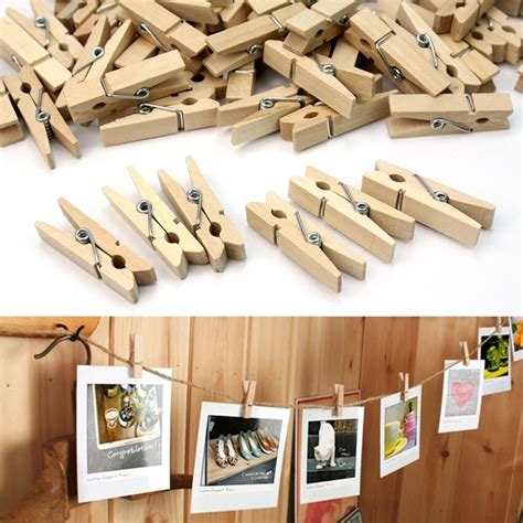 Very Small Mine Size Mm Mini Natural Wooden Clips For Photo Clips