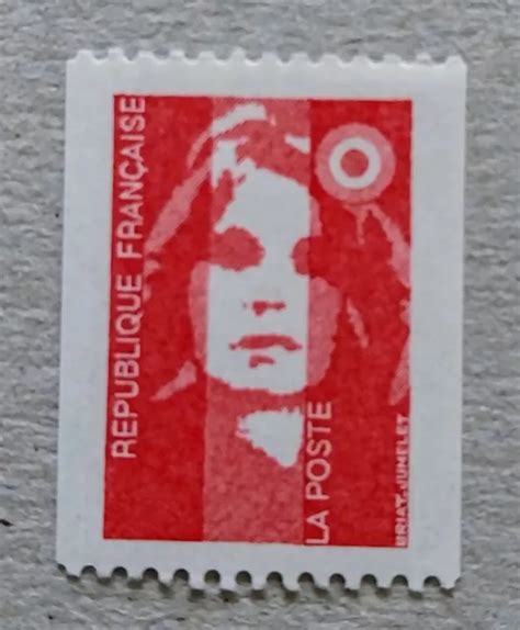 FRANCE TIMBRE 2819A MARIANNE BICENTENAIRE ROULETTE N ROUGE AU VERSO