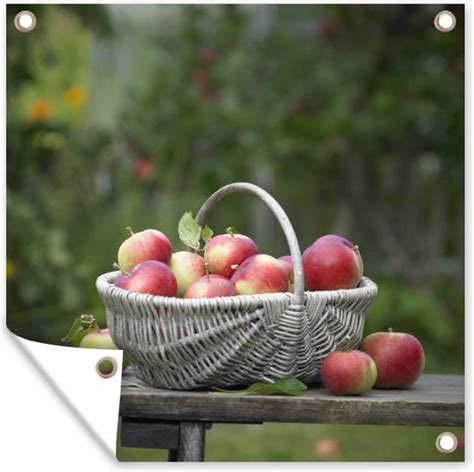 Tuin Poster Appel Mand Fruit 200x200 Cm Tuindoek Buitenposter