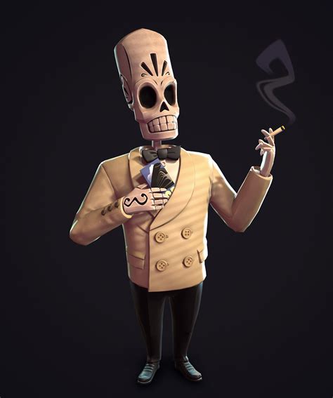 grim fandango manny calavera retrogasm  polycount